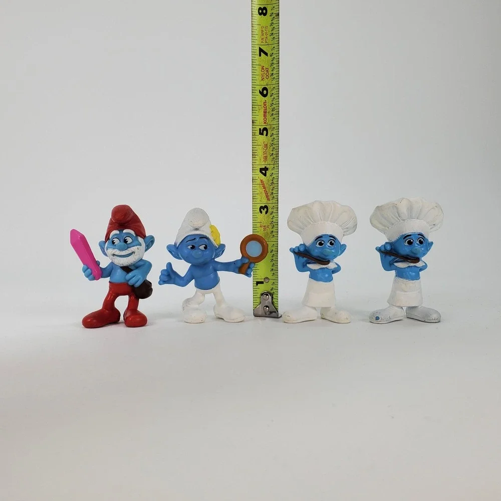 McDonalds Smurfs 2 Toy Figures Set of 4 Papa Vanity Chef‎ 2013 Peyo Happy Meal